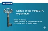 Status of the miniBETA experiment. Maciej Perkowski KU Leuven: prof. N. Severijns WI group JU Krakow: prof. K. Bodek group.