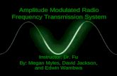 Amplitude Modulated Radio Frequency Transmission System Instructor: Dr. Fu By: Megan Myles, David Jackson, and Edwin Wambwa.