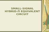 SMALL-SIGNAL HYBRID-Π EQUIVALENT CIRCUIT. Content BJT – Small Signal Amplifier BJT complete Hybrid equivalent circuit BJT approximate Hybrid model Objectives