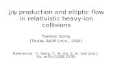 J/ψ production and elliptic flow in relativistic heavy-ion collisions Taesoo Song (Texas A&M Univ., USA) Reference : T. Song, C. M. Ko, S. H. Lee and J.