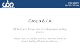 Group 6 / A RF Test and Properties of a Superconducting Cavity Mattia Checchin, Fabien Eozénou, Teresa Martinez de Alvaro, Szabina Mikulás, Jens Steckert.