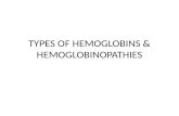 TYPES OF HEMOGLOBINS & HEMOGLOBINOPATHIES. Types in humans In the embryo: Gower 1 (¶ 2 µ 2 ) Gower 2 (± 2 µ 2 ) Hemoglobin Portland (¶ 2 ³ 2 )