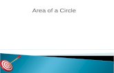Area of a Circle. Find the circumference of each circle. Use 3.14 for . 1. 2. Evaluate each expression. 3. 2 2 5 4. 3 2 – 1 2 5. 4(10) 2 2 mi 20 m.
