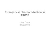Strangeness Photoproduction in FROST Liam Casey Hugs 2008.