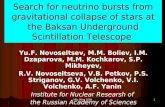 Villa Olmo 2009 1 Search for neutrino bursts from gravitational collapse of stars at the Baksan Underground Scintillation Telescope Yu.F. Novoseltsev,