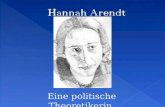 Eine politische Theoretikerin. Hannah Arendt Stra β e in Berlin.