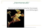 „Hermeneutik“ Wissenschaftstheoretische Konzepte und Wirkungen Bild: .