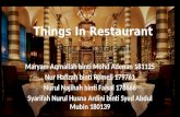 Things In Restaurant (phonetics)
