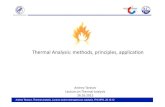 Thermal Analysis: methods, principles, applicaion