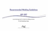 Recommended Welding Guidelines API-582