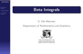 Beta Integrals