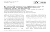 The hygroscopicity parameter (κ) of ambient organic aerosol at a