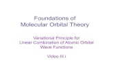 Basics of Wave Function (Molecular Orbital) Theory