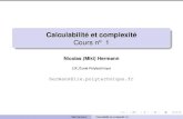 Calculabilité et complexité Cours no1