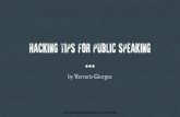 Hacking tips for public speaking & presentations