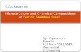 Microstructure and chemical compositions of ferritic stainless steel
