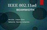 IEEE 802.11ad beamwidth