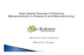 High-Speed Quantum Efficiency Measurements in Research and