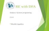 Regular expression with DFA