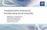 Targeted policy making by transforming social networks