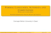 Formal Languages, Automata and Computation Regular Languages