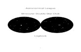Astronomical League Binocular Double Star Club Logbook