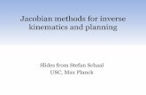 Jacobian methods for inverse kinematics and planning