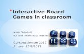Interactive board games in classroom