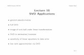 Lecture 16 SVD Applications