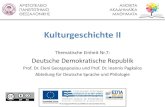 7. thematische Einheit: Deutsche Demokratische Republik