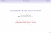 Asymptotics for discrete random measures