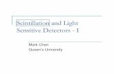 Scintillation and Light Sensitive Detectors - I