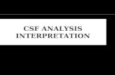 Csf analysis