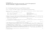 Orthogonal Polynomials and Weighted Polynomial Approximation