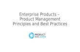 Enterprise Products- Principles and Best Practices