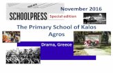 The primary school of kalos agros/School Newspaper-November 2016, special edition