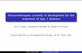 Immunotherapy in type 1 Diabetes