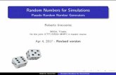 Random Numbers for Simulations
