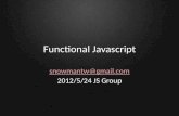 Things about Functional JavaScript