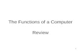 The Functions of a Computer Review 1. A Typical Computer System Early days Central Processor Unit (CPU) Input Memory Output 2.