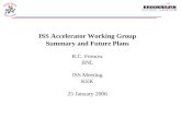 ISS Accelerator Working Group Summary and Future Plans R.C. Fernow BNL ISS Meeting KEK 25 January 2006.