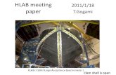 HLAB meeting paper 2011/1/18 T.Gogami CLAS ( CEBAF Large Acceptance Spectrometer ) Clam shell is open.