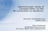 2010/12/10 Shun Enomoto RCNP,Osaka.University For the J-PARC E31 collaboration Spectroscopic study of Lambda(1405) via the (K-,n)reaction