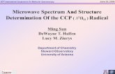 June 20, 200863 rd International Symposium On Molecular Spectroscopy Microwave Spectrum And Structure Determination Of the CCP ( X 2 П Ω ) Radical Ming.