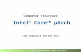 Computer Structure 2015 – Intel ® Core TM μArch 1 Computer Structure Intel ® Core TM μArch Computer Structure Intel ® Core TM μArch Lihu Rappoport and.