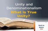 Unity and Denominationalism