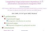 1 Madrid, April 27, 2009 Aram Kotzinian Longitudinal target polarization dependence of  polarization and polarized strangeness PDF  polarization Unpolarized.