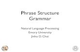 CS571: Phrase Structure Grammar