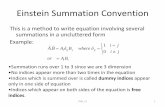 Einstein Summation Convention - Department of PhysicsPH1010/mkj_Lect_03.pdf · only in one side of equation ... (Piezo ‐electricity) ... to the coordinate system j (transformation).