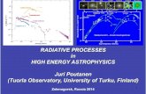 RADIATIVE PROCESSES in HIGH ENERGY · PDF fileJuri Poutanen (Tuorla Observatory, University of Turku, Finland) ... Rybicki G.B., Lightman A.P., 1979, ... 21 . E λ=I λ dλ dA dΩ